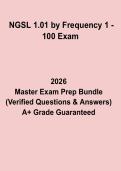 NGSL 1&period;01 by Frequency 1&ndash;100 Exam &ndash; Complete Vocabulary Study Guide