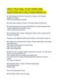 CREST CPSA COMPREHENSIVE SCRIPT 2026&NewLine;QUESTIONS WITH ANSWERS GRADED A&plus;