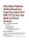 S-Tier Elite Idaho Podiatric Medical Board Law Exam Prep 2026&sol;2027 &lpar;HB 787&rpar; &vert; 60 Grandmaster Q&A Test Bank