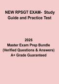 NEW RPSGT Exam &ndash; Study Guide and Practice Test 2026 &lpar;Complete Certification Prep&rpar;