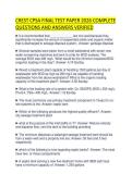 CREST CPSA COMPREHENSIVE EXAMINATION&NewLine;TEST 2026 SOLVED QUESTIONS GRADED A&plus;