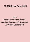 CDCES Exam Prep 2026 &ndash; Complete Certified Diabetes Care & Education Specialist Study Guide