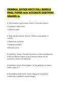 CRIMINAL JUSTICE NOCTI BUNDLED&NewLine;EXAMS CERTIFICATION SCRIPT 2026 FULL&NewLine;SOLUTIONS GRADED A