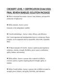 CROSSFIT LEVEL 1 CERTIFICATION EXAM 2026&NewLine;FULL QUESTIONS AND VERIFIED 100&percnt;&NewLine;CORRECT ANSWERS GRADED A&plus;