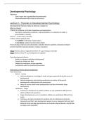 Developmental Psychology lectures & literature &vert; UvA &vert; 2023&sol;24