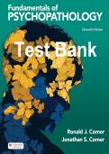 Test Bank Fundamentals of Psychopathology 11th Edition By Ronald Comer&comma; Jonathan