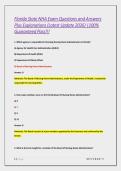Florida State NHA Exam Questions and Answers Plus Explanations &lpar;Latest Update 2026&rpar; &vert;100&percnt; Guaranteed Pass&excl;&excl;&excl;