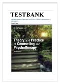 TEST BANK FOR Theory and Practice of Counseling and Psychotherapy 11th Edition by Gerald Corey ISBN&colon;978-0357764428 COMPLETE GUIDE ALL CHAPTERS COVERED 100&percnt; VERIFIED A&plus; GRADE ASSURED&excl;&excl;&excl;&excl;&excl; NEW LATEST UPDATE&excl;&excl;&excl;&excl;&excl;