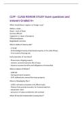 CLFP - CLASS REVIEW STUDY Exam questions and&NewLine;answers Graded A&plus;