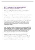 CLFP - Financial and Tax Accounting Exam&NewLine;questions and answers Graded A&plus;