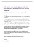 CLFP Sample Exam - Funding&comma; Customer Service&NewLine;and Operations &lpar;44 Exam questions and answers&NewLine;Graded A&plus;