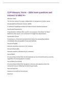 CLFP Glossary Terms &ndash; 2026 Exam questions and&NewLine;answers Graded A&plus;