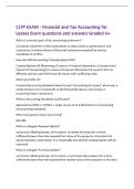 CLFP EXAM - Financial and Tax Accounting for&NewLine;Leases Exam questions and answers Graded A&plus;