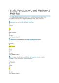 ENG101 Style&comma; Punctuation&comma; and Mechanics Post-Test Lowa University