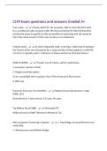 CLFP Exam questions and answers Graded A&plus;