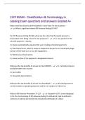CLFP EXAM - Classification & Terminology in&NewLine;Leasing Exam questions and answers Graded A&plus;