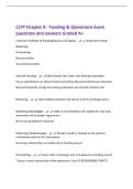 CLFP Chapter 8 - Funding & Operations Exam&NewLine;questions and answers Graded A&plus;
