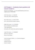 CLFP Chapter 1 &ndash; Vocabulary Exam questions and&NewLine;answers Graded A&plus;