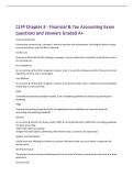 CLFP Chapter 3 - Financial & Tax Accounting Exam&NewLine;questions and answers Graded A&plus;