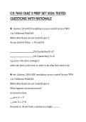 CS 7643 QUIZ 2 PREP SET 2026 TESTED&NewLine;QUESTIONS WITH RATIONALE
