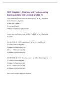 CLFP Chapter 2 - Financial and Tax Accounting&NewLine;Exam questions and answers Graded A&plus;