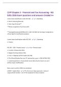 CLFP Chapter 2 - Financial and Tax Accounting - NG&NewLine;Edits 2026 Exam questions and answers Graded A&plus;
