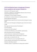CLFP Certification Exam in Equipment Finance&NewLine;Exam questions and answers Graded A&plus;