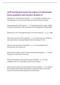 CLFP Certification Exam for Industry Professionals&NewLine;Exam questions and answers Graded A&plus;&NewLine;What does the CLFP designation signify&quest; - It identifies a professional as&NewLine;knowledgeable in the commercial equipment leasing and finance industry&period;&NewLine;Who developed the