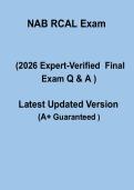 NAB RCAL Exam 2026 Questions and Answers PDF Study Guide for Certification Success
