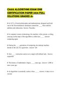 CS6515 ALGORITHMS ACTUAL&NewLine;EXAMINATION ONE 2026 QUESTIONS&NewLine;WITH ANSWERS GRADED A&plus;