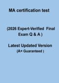 Medical Assistant Certification Test 2026 Questions and Answers PDF Study Guide