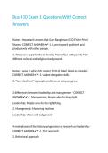 Bus 410 Exam 1 Questions With Correct Answers