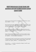 NOCTI Maintenance Study Guide with&NewLine;questions and well verified answers actual&NewLine;exam&excl;&excl;&excl; 2026&NewLine;