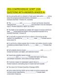 CRSS COMPREHENSIVE SCRIPT 2026&NewLine;QUESTIONS WITH ANSWERS GRADED A&plus;