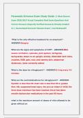Paramedic Entrance Exam Study Guide &vert;&vert; Most Recent &NewLine;Exam 2026-2027 Actual Complete Real Exam Questions And &NewLine;Correct Answers &lpar;Expertly Verified Answers&rpar; Already Graded &NewLine;A&plus; &vert; Guaranteed Success&excl;&excl; Newest Exam &vert; Just Released&excl;&excl;