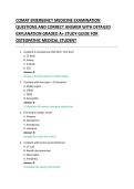 COMAT EMERGENCY MEDICINE EXAMINATION QUESTIONS AND CORRECT ANSWER WITH&NewLine;