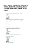COMAT INTERNAL MEDICINE EXAM QUESTIONS AND CORRECT ANSWER WITH DETAILED EXPLANATION GRADED A&plus; STUDY GUIDE OSTEOPATHIC MEDICAL STUDENT