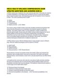NR222 HEALTH WELLNESS COMPREHENSIVE EXAM UPDATED QUESTIONS AND ANSWERS SURE