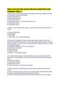 NR222 EVALUATION EXAM UPDATED QUESTIONS AND ANSWERS SURE