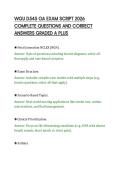 WGU D545 OA EXAM SCRIPT 2026&NewLine;COMPLETE QUESTIONS AND CORRECT&NewLine;ANSWERS GRADED A PLUS