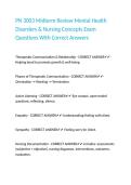 PN 3003 Midterm Review Mental Health Disorders & Nursing Concepts Exam Questions With Correct Answers&period;