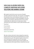 WGU D545 OA REVIEW PAPER 2026&NewLine;COMPLETE QUESTIONS WITH EXPERT&NewLine;SOLUTIONS AND MARKING SCHEME