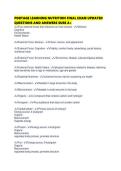 PORTAGE LEARNING NUTRITION FINAL EXAM UPDATED QUESTIONS AND ANSWERS SURE A&period;pdf