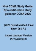 NHA CCMA Study Guide 2026 &ndash; Certified Clinical Medical Assistant Exam Questions and Answers PDF