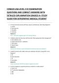 COMLEX-USA LEVEL 2 CE EXAMINATION QUESTIONS AND CORRECT ANSWERS WITH DETAILED EXPLAMNATION GRADED A&plus; STUDY GUIDE FOR OSTEOPATHIC MEDICAL STUDENT 