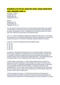 BUSINESS STATISTICS UPDATED FINAL EXAM QUESTIONS AND ANSWERS SURE A&period;pdf