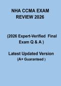 NHA CCMA Exam Review 2026 Questions and Answers PDF Study Guide for Certification