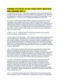 BUSINESS STATISTICS ACTUAL EXAM SCRIPT QUESTIONS AND ANSWERS SURE A&period;pdf