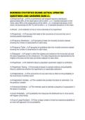 BUSINESS STATISTICS EXAMS ACTUAL UPDATED QUESTIONS AND ANSWERS SURE 
