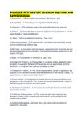 BUSINESS STATISTICS STUDY 2026 EXAM QUESTIONS AND ANSWERS SURE A&period;pdf